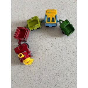Vintage 60s Tootsietoy Diecast Metal Train Set 5 Piece Collectibles Retro MCM